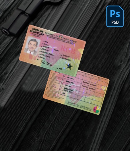 Guine-Bissau driving license PSD